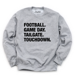 4 Things® 'Football' Unisex Pullover Sweatshirt - Grey