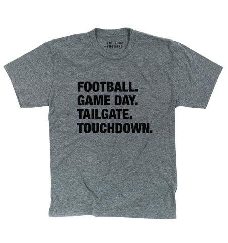 4 Things® 'Football' Unisex Tee - Grey