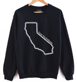 'I LOVE YOU CALIFORNIA' Unisex Pullover Sweatshirt - BLACK