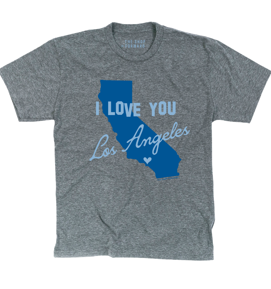 'I LOVE YOU LOS ANGELES' Unisex T-Shirt - Grey & Blue