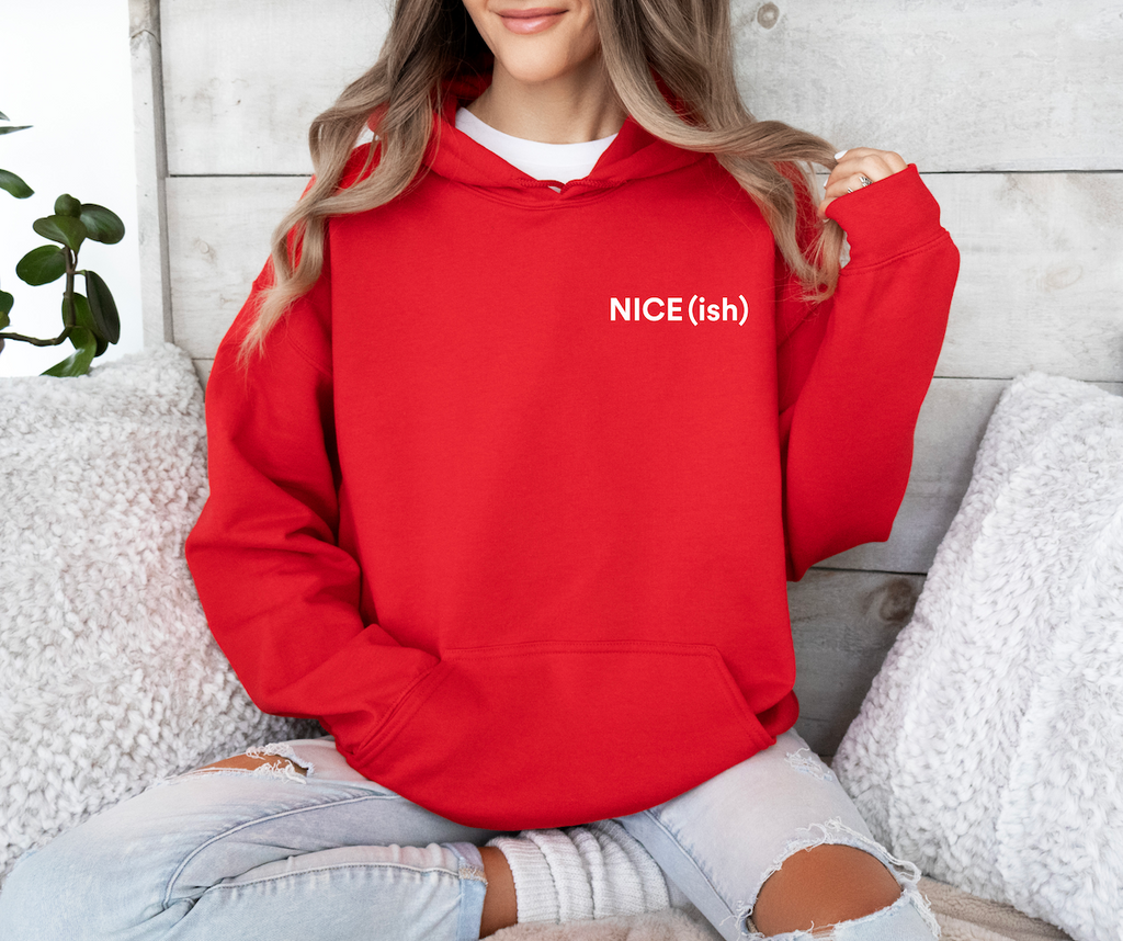 'NICE(ish)' Hoodie - Red