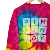 #PIMPINJOY Tie Dye Unisex Pullover - Bright Multi