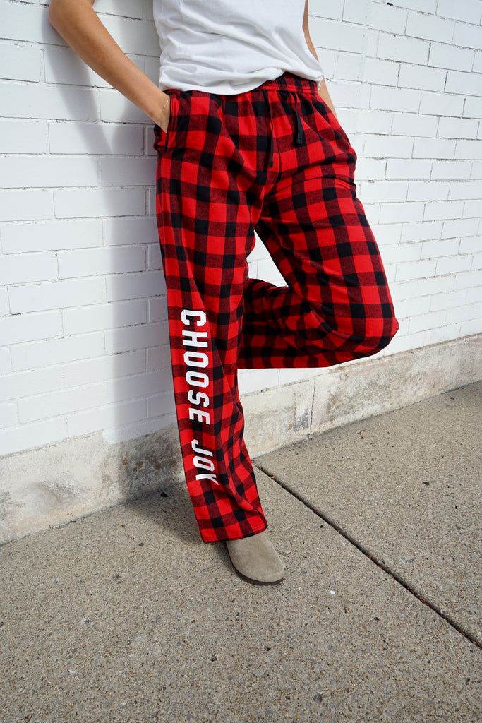 CHOOSE JOY Unisex Flannel Pants - Red – The Shop Forward