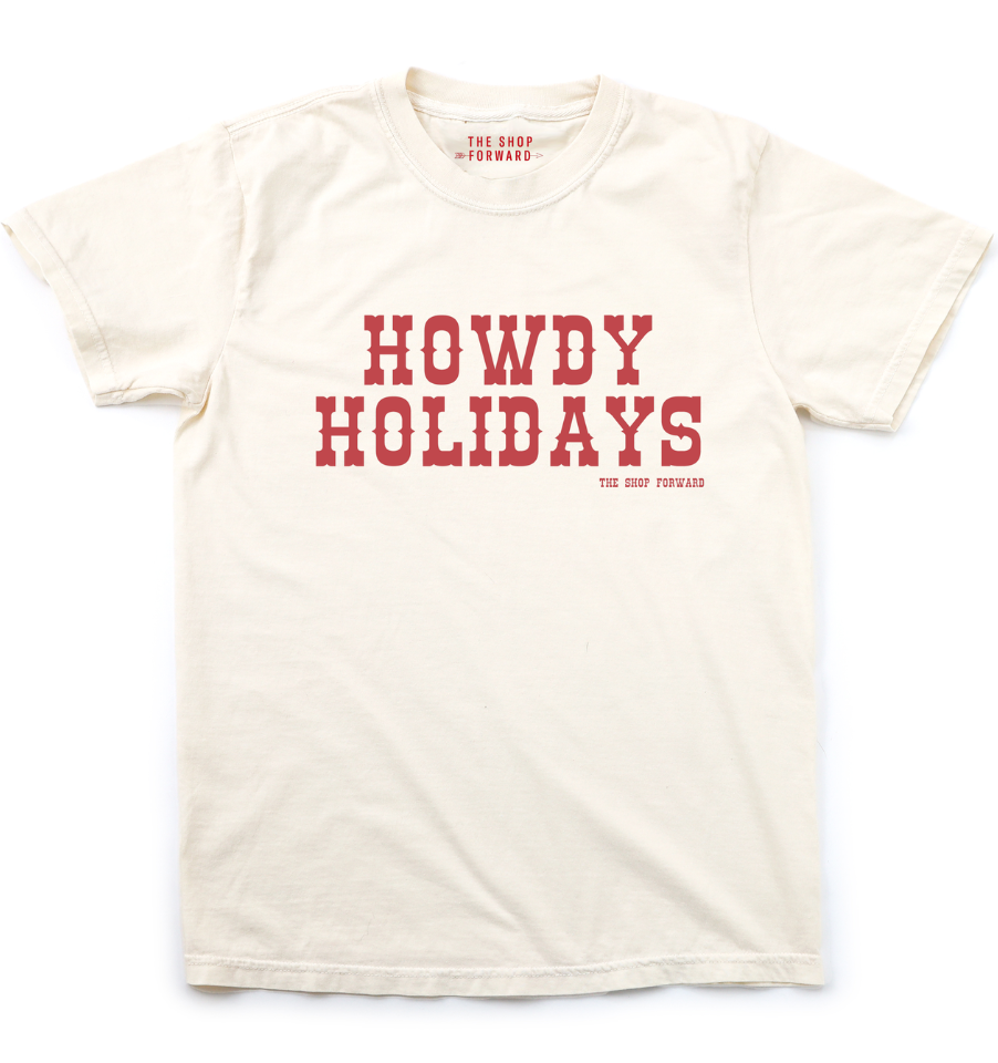 HOWDY HOLIDAYS Unisex Tee - Ivory