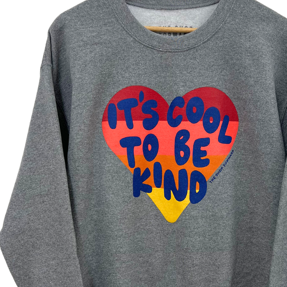 'IT'S COOL TO BE KIND' UNISEX PULLOVER - GREY