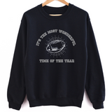 'IT'S THE MOST WONDERFUL TIME OF THE YEAR' Football Unisex Pullover - BLACK