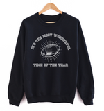 'IT'S THE MOST WONDERFUL TIME OF THE YEAR' Football Unisex Pullover - BLACK