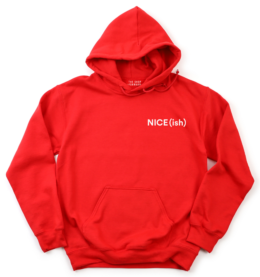 'NICE(ish)' Hoodie - Red