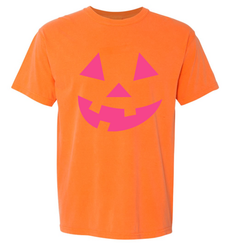 Halloween Unisex Tee - ORANGE + PINK